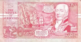 Guernsey 20 Pounds, 1991-1995 reverse