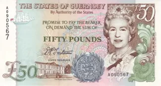 Guernsey 50 Pounds, 1996 obverse
