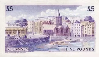 Guernsey 5 Pounds, 1969-1975 reverse