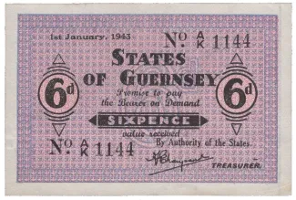 Guernsey 6 Pence, 1941-1943 obverse