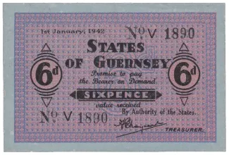 Guernsey 6 Pence, 1942 obverse