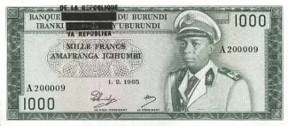 Burundi 1.000 Francs, 1966 image