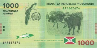 Burundi 1.000 Francs, 2015 image