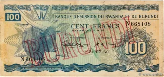 Burundi 100 Francs, 1964 image