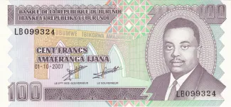 Burundi 100 Francs, 2007 image