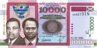 Burundi 10.000 Francs, 2006 image