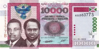 Burundi 10.000 Francs, 2013 image