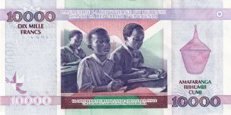 Burundi 10.000 Francs, 2009-2013 reverse
