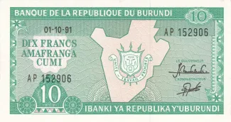 Burundi 10 Francs, 2007 image