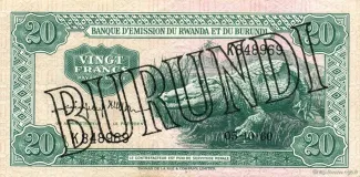 Burundi 20 Francs, 1964 image