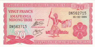 Burundi 20 Francs, 2007 image