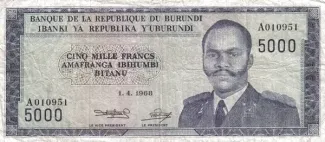 Burundi 5.000 Francs, 1973 image