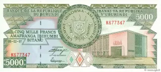Burundi 5.000 Francs, 1997 image