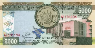 Burundi 5.000 Francs, 2013 image