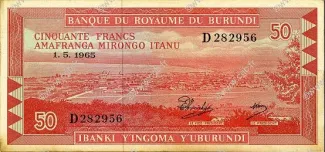 Burundi 50 Francs, 1966 image