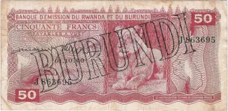Burundi 50 Francs, 1964 image