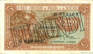 Burundi 5 Francs, 1964 image