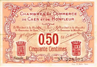 French notgeld 50 Centimes, 1915 obverse