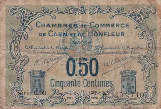 French notgeld 50 Centimes, 1920 obverse