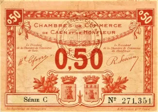 French notgeld 50 Centimes, 1920 obverse