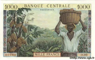 Cameroon 1.000 Francs, 1961 obverse