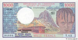 Cameroon 1.000 Francs, 1984 obverse