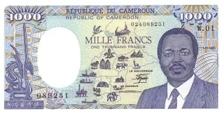 Cameroon 1.000 Francs, 1985 obverse