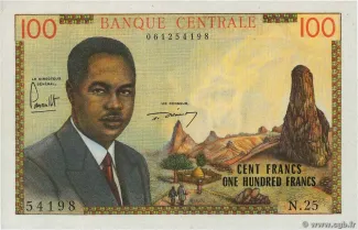 Cameroon 100 Francs, 1962 obverse