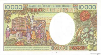 Cameroon 10.000 Francs, 1983-1990 reverse
