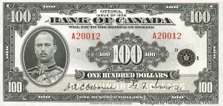 Canada 100 Dollars, 1935 image