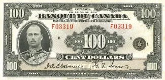 Canada 100 Dollars, 1935 image