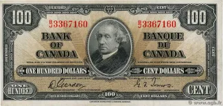 Canada 100 Dollars, 1937 image
