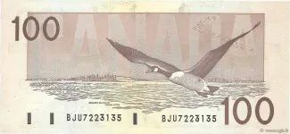 Canada 100 Dollars, 1988 reverse
