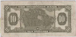 Canada 10 Dollars, 1938 reverse