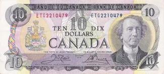 Canada 10 Dollars, 1971 image