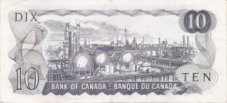 Canada 10 Dollars, 1971 reverse