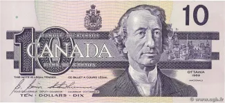 Canada 10 Dollars, 1989 image