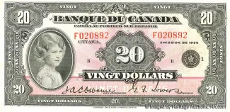 Canada 20 Dollars, 1935 image