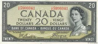 Canada 20 Dollars, 1954 image
