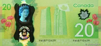 Canada 20 Dollars, 2015 P-111 reverse