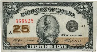 Canada 25 Cents, 1923 image