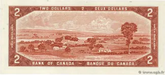 Canada 2 Dollars, 1954 reverse