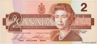 Canada 2 Dollars, 1986 image