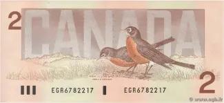 Canada 2 Dollars, 1986 reverse