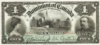 Canada 4 Dollars, 1900 image