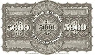 Canada 5,000 Dollars, 1901 P-25 reverse
