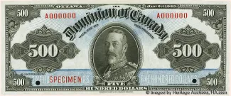 Canada 500 Dollars, 1925 image