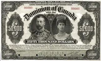 Canada 50,000 Dollars, 1918 P-32 obverse