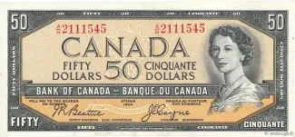 Canada 50 Dollars, 1954 image