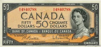 Canada 50 Dollars, 1954 image